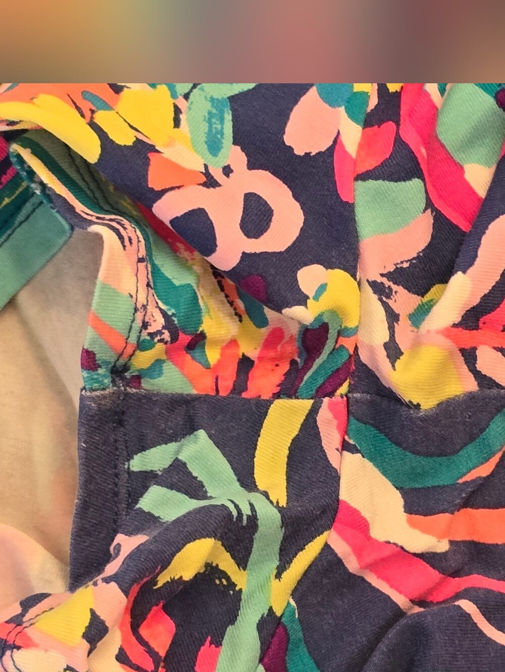HTF Lilly Pulitzer Jarrett Knit Skirt Romper Beach Loot Skirt Tassels Navy Neon - Picture 6 of 8